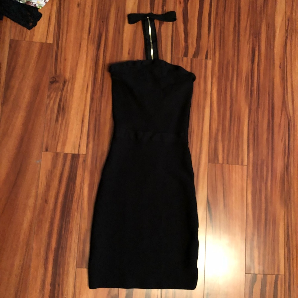 Bebe bodycon bandage strapless dress